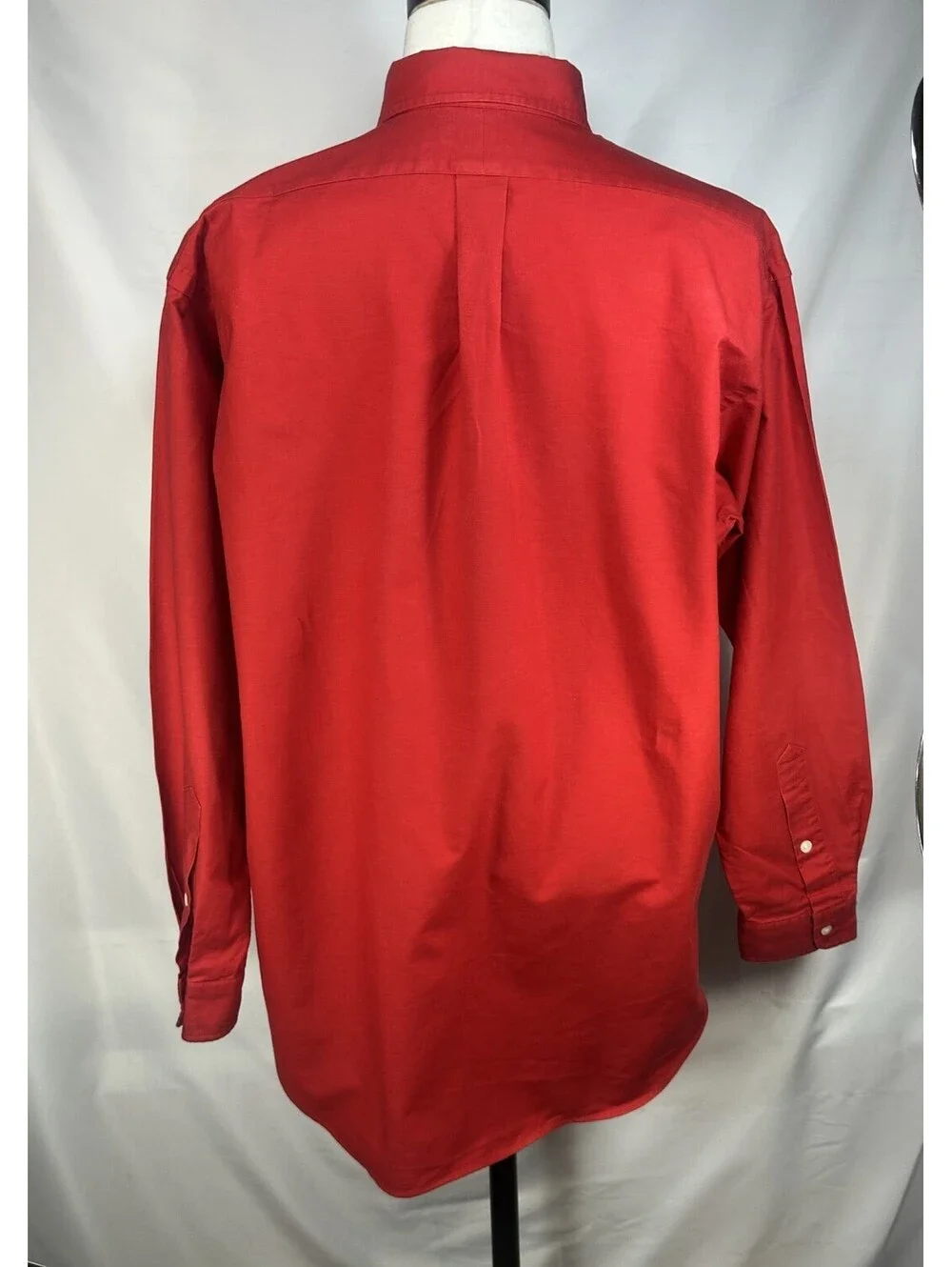 Lauren Ralph 100% Cotton Embroidered Oxford Button Up Red M